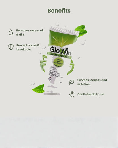 GloWin Anti Acne Face Wash | Lactic Acid 5%