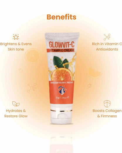 GlowVit-C Vitamin C Cream 5% - Brightening & Anti-Aging Face Cream