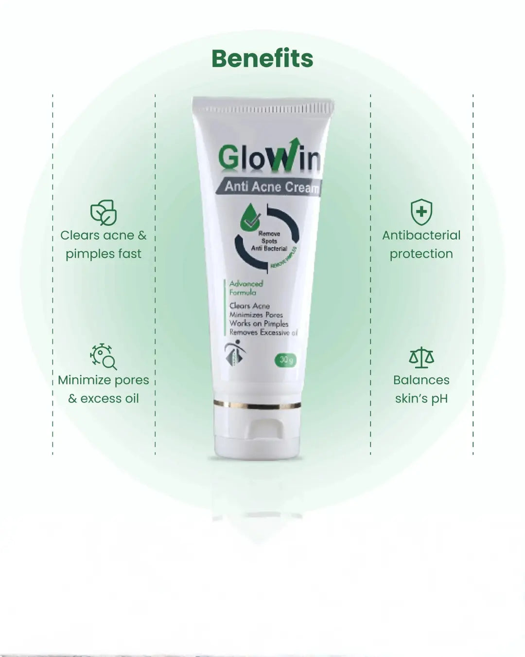 GloWin Anti Acne Cream | Salicylic + Azelaic