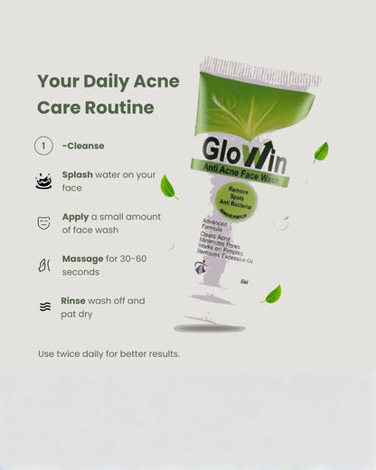 GloWin Anti Acne Face Wash | Lactic Acid 5%