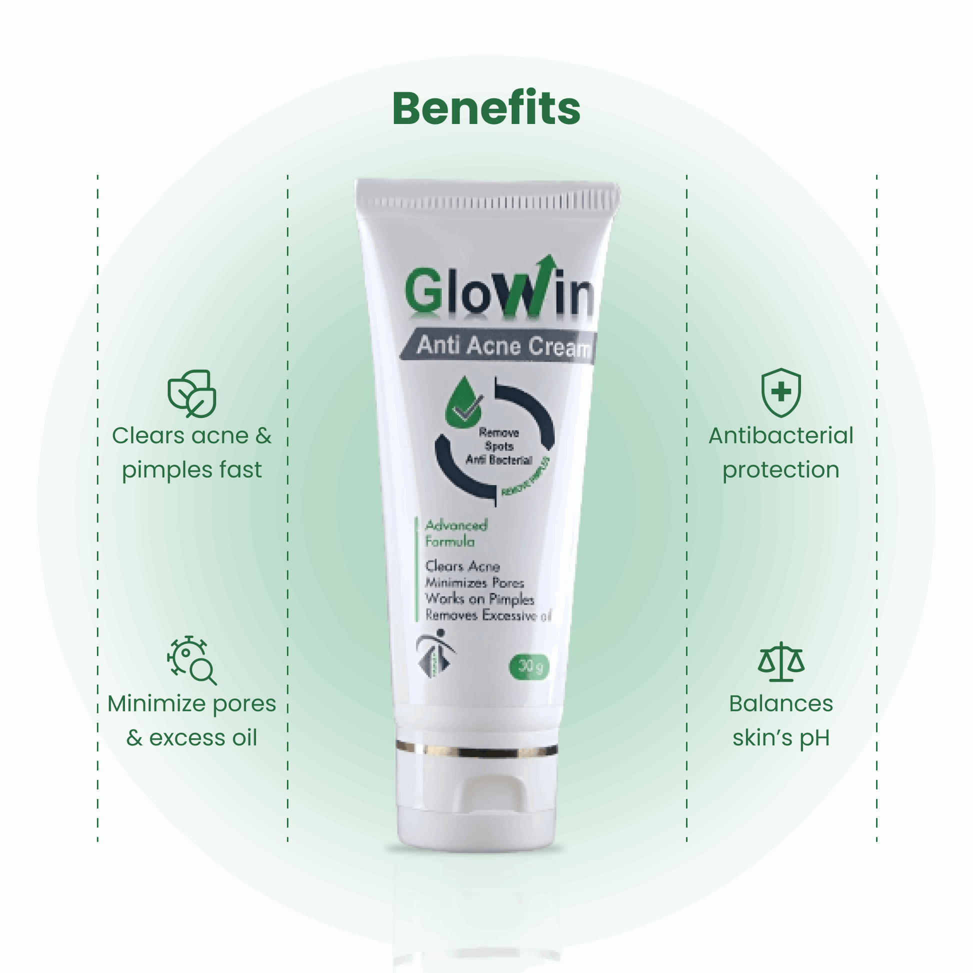 GloWin Anti Acne Cream | Salicylic + Azelaic