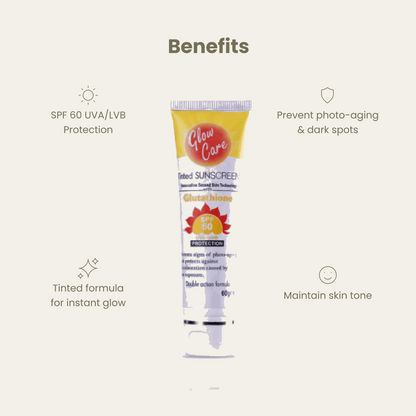 GlowCare Sunscreen SPF 60 | Zinc Oxide + Avobenzone