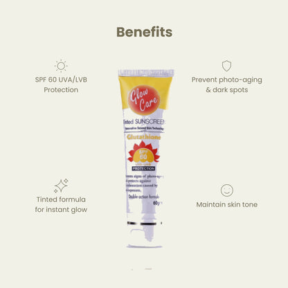 GlowCare Sunscreen SPF 60 | Zinc Oxide + Avobenzone