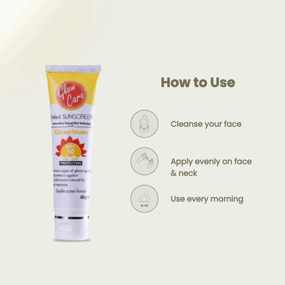 GlowCare Sunscreen SPF 60 | Zinc Oxide + Avobenzone
