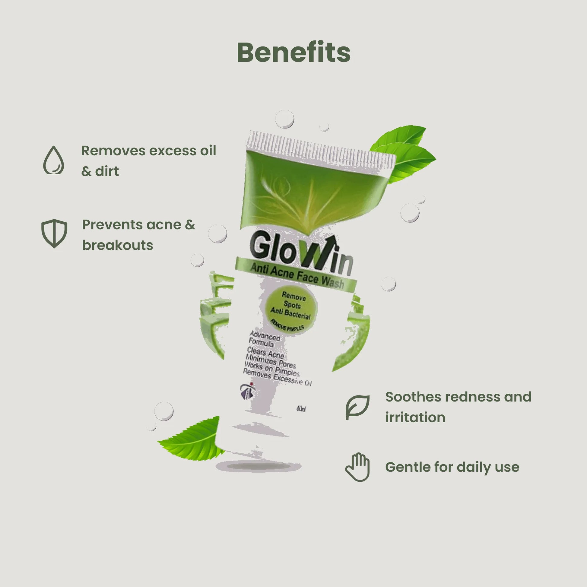 GloWin Anti Acne Face Wash | Lactic Acid 5%